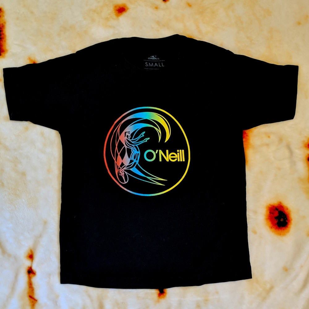 Boys O'Neill t-shirt, black, size small 8-10